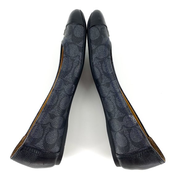 COACH Chelsea Black Smoke Signature Ballet Flats - Picture 12 of 16